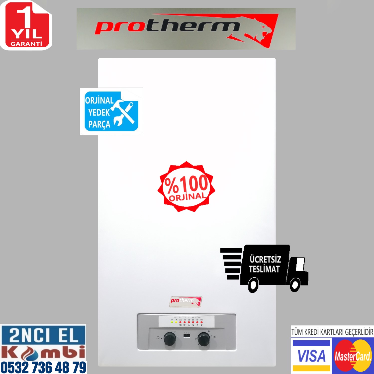 Kombi Leopar Protherm 24 kW Hermetik katalog görseli