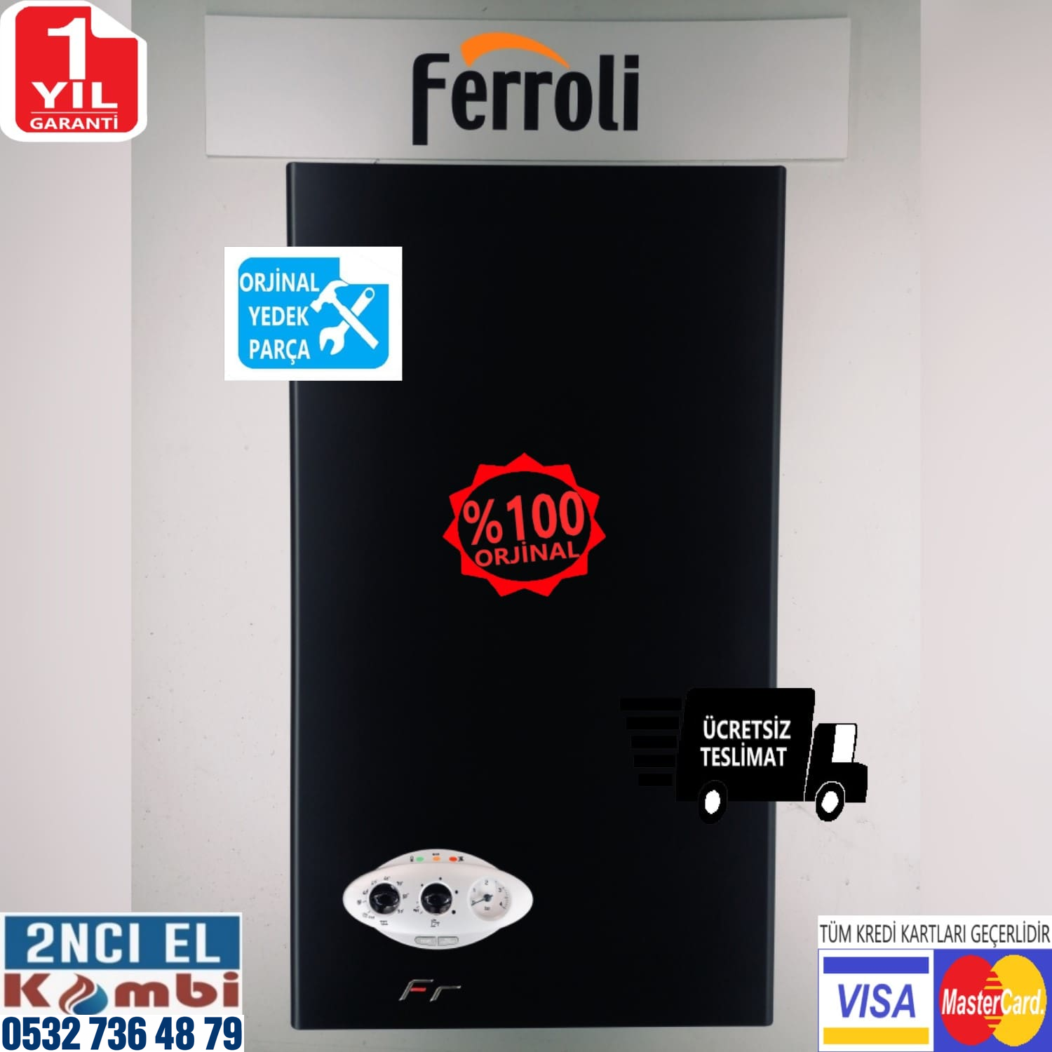 ferroli kombi Easy F 24 kW Hermetik katalog görseli