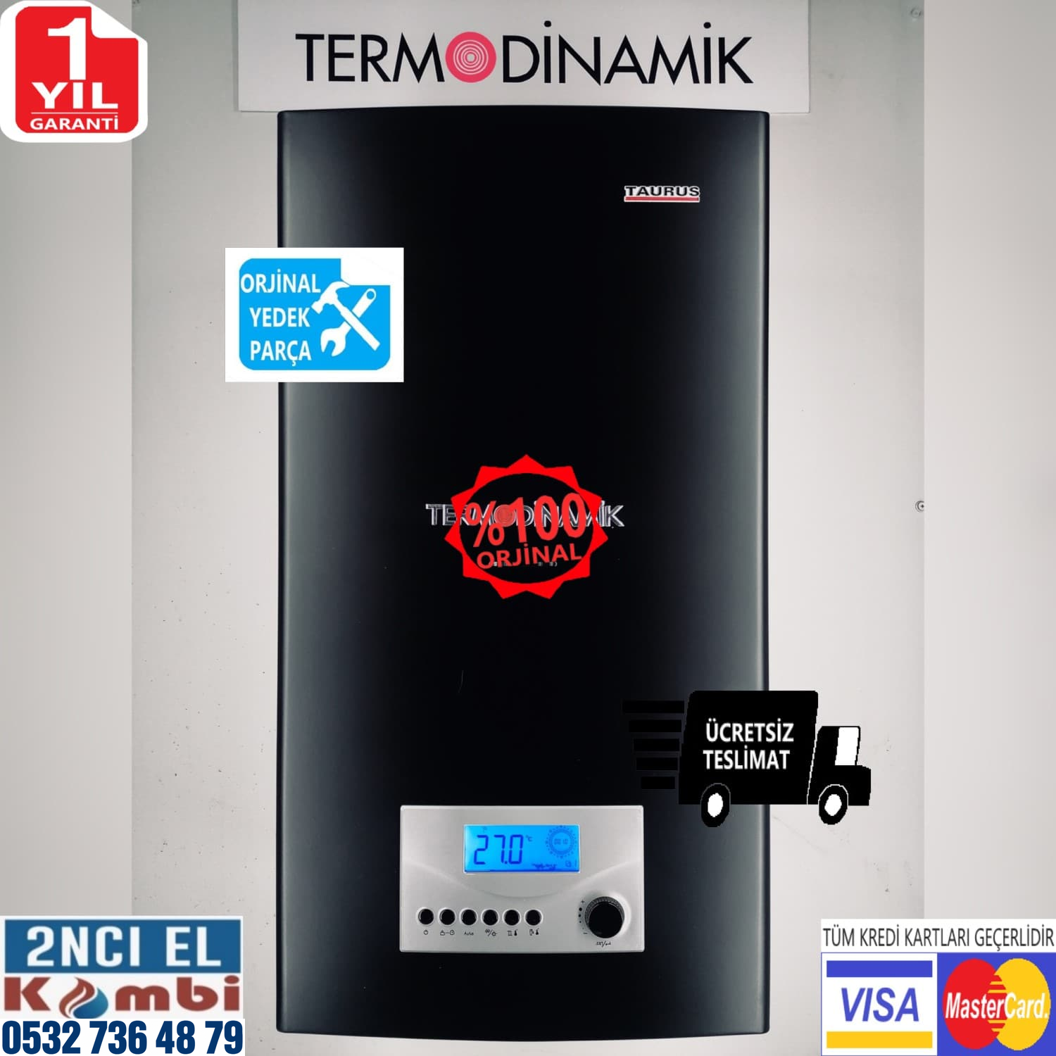 Kombi Termodinamik Bluetech 24 kW Hermetik katalog görseli
