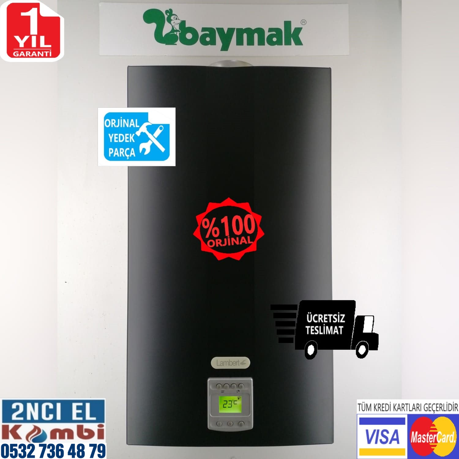 bacalı kombi Baymak Lambert 24 kW katalog görseli